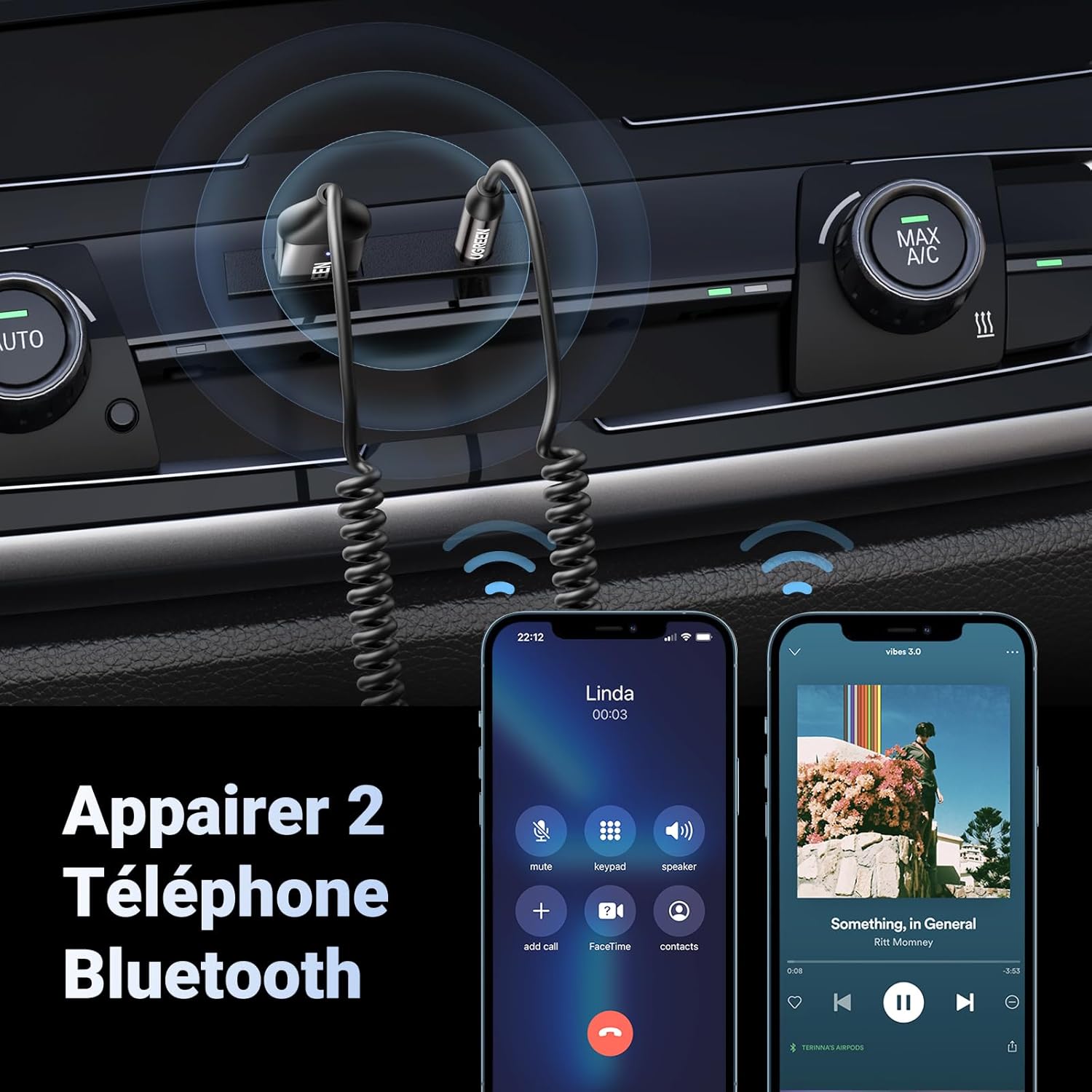 Thumbnail 4 de UGREEN Adaptateur Jack Bluetooth 6.0 pour Voiture 10m