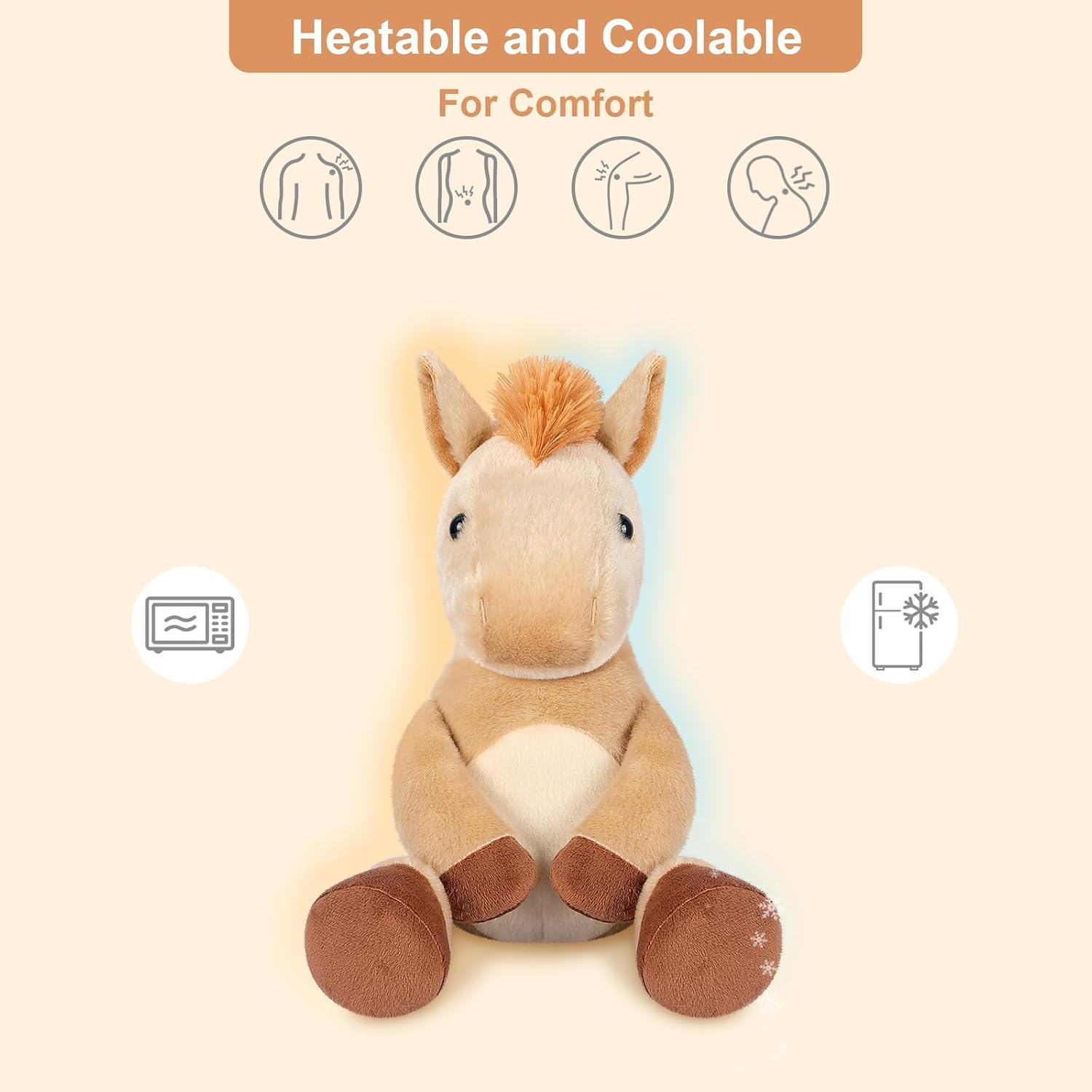 Thumbnail 2 de SuzziPals Heatable & Coolable Horses: Lavender-Soothing Plush for Comfort and Stress Relief