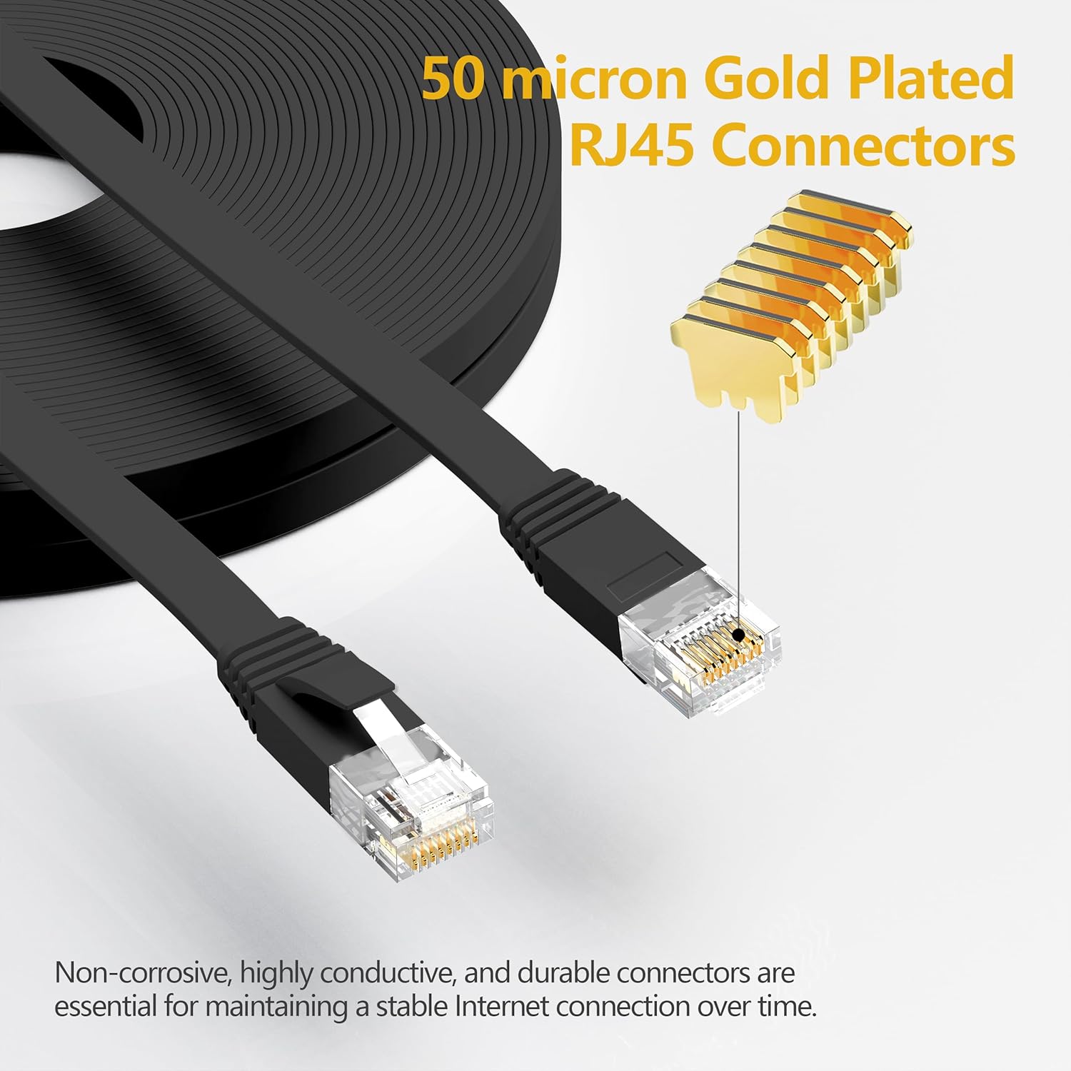 Thumbnail 1 de Jadaol Cat6 Ethernet Cable 50 ft 10Gbps