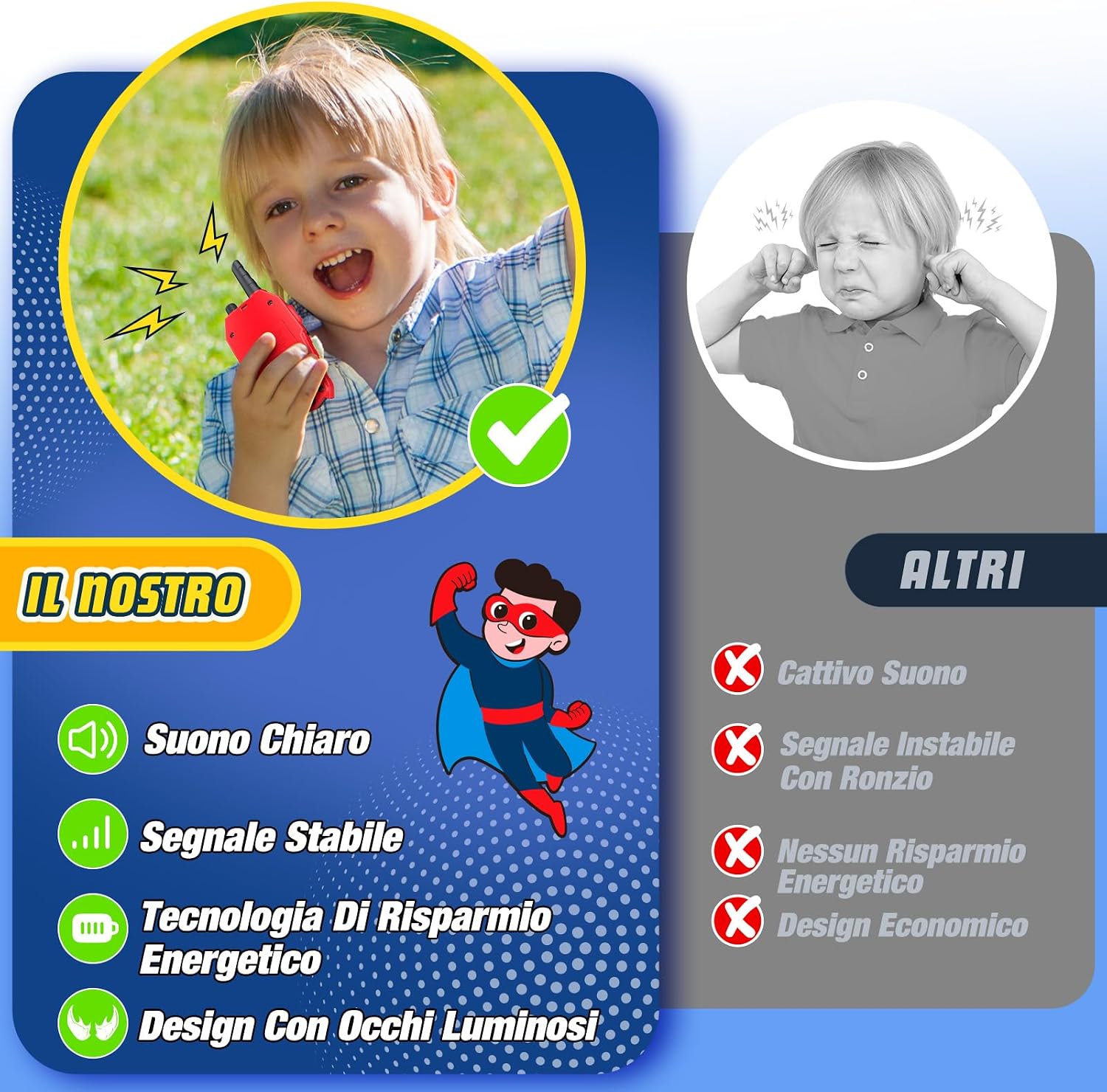 Detalle 2 de Toyokid Walkie-Talkie Bambini 1.000 piedi