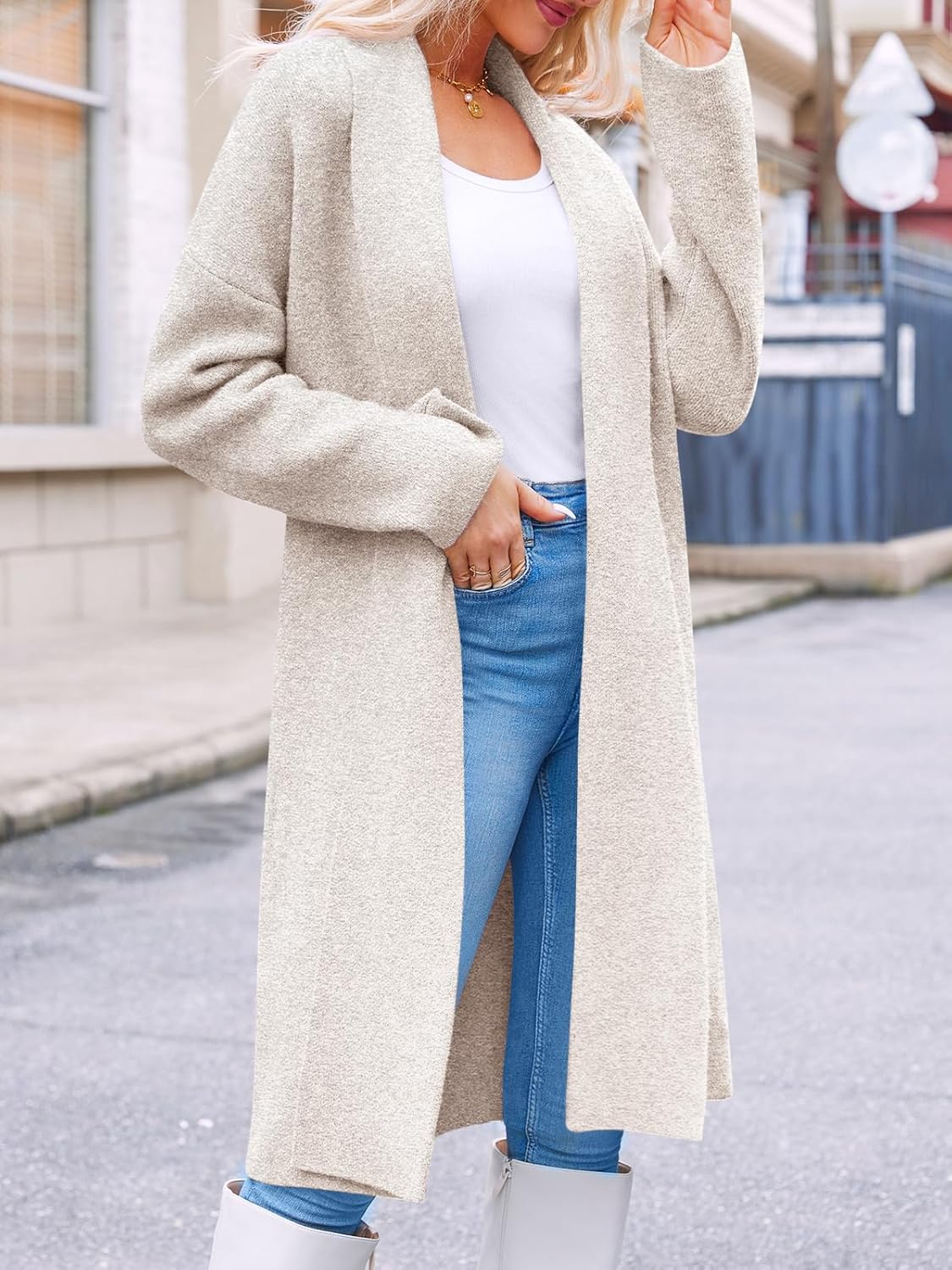 Thumbnail 4 de Saodimallsu Long Oversized Cardigan sweater