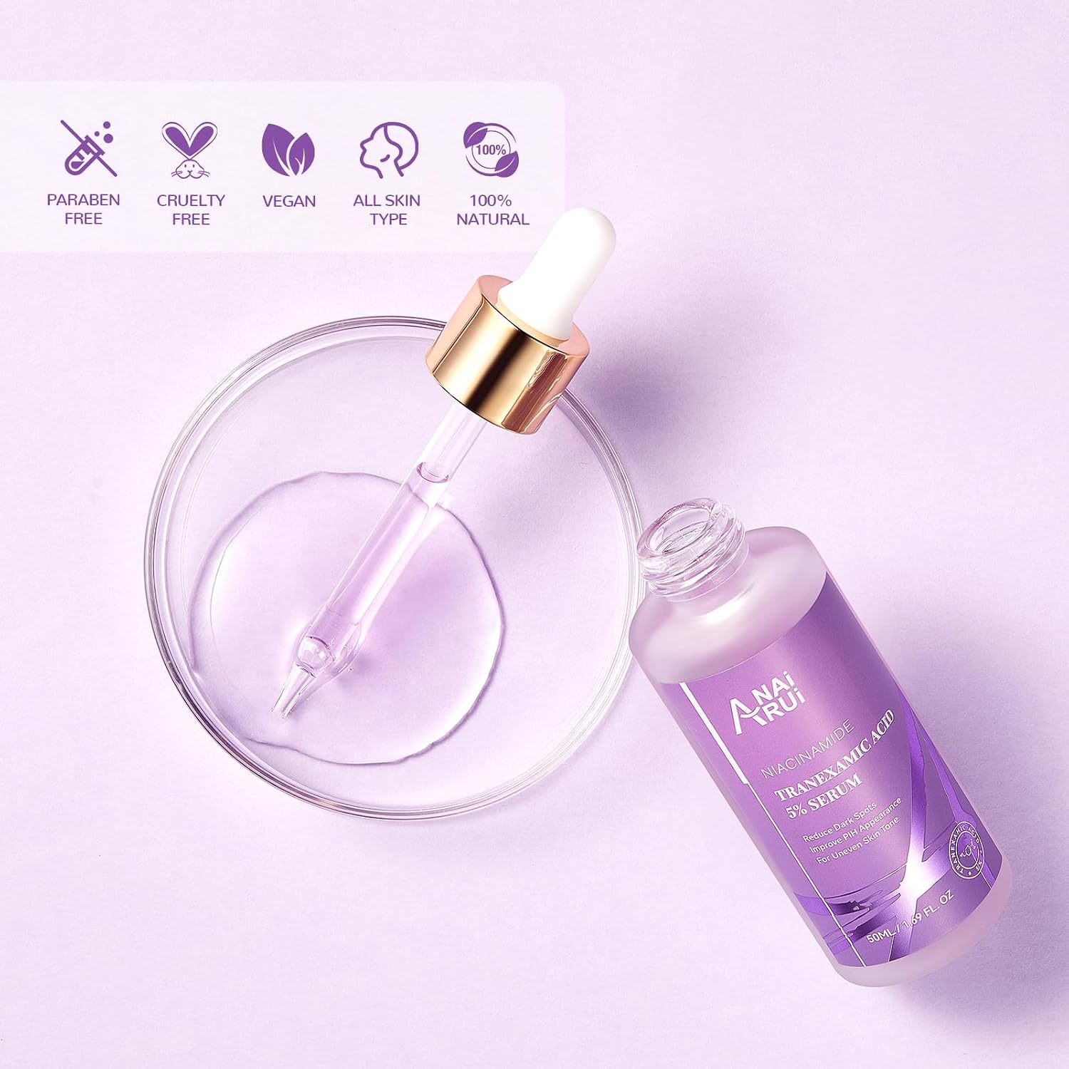 Thumbnail 5 de ANAI RUI 5% tranexaminezuurserum met niacinamide en hyaluronzuur, 50 ml