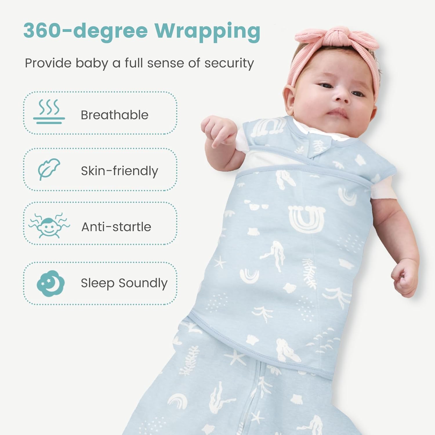 Thumbnail 5 de LILBESTIE Baby Sleeping Swaddle Bag 1.0 Tog (3-in-1 Adjustable) for Newborns 0–12 Months