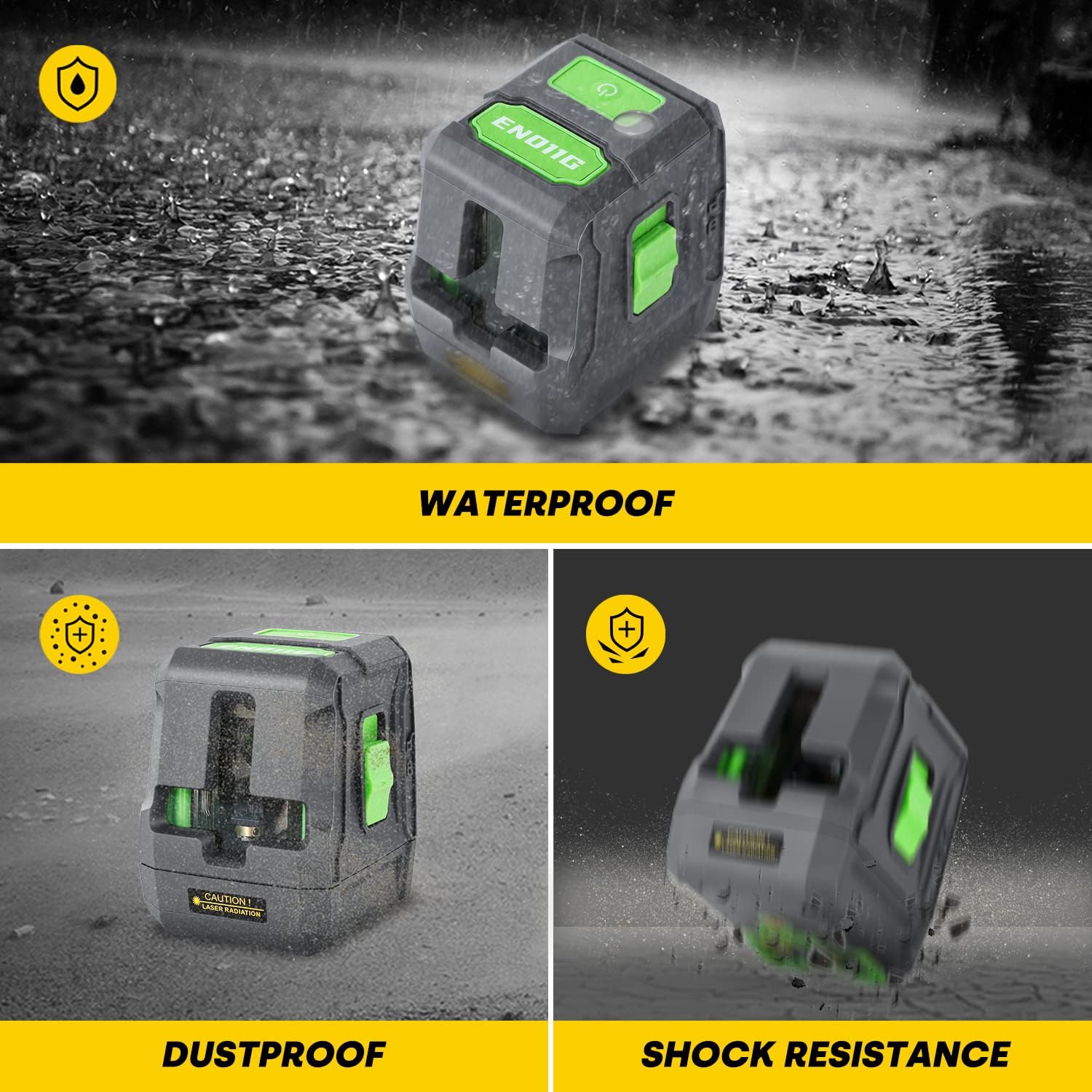 Thumbnail 5 de Enventor Laser Level 25m green cross-line laser