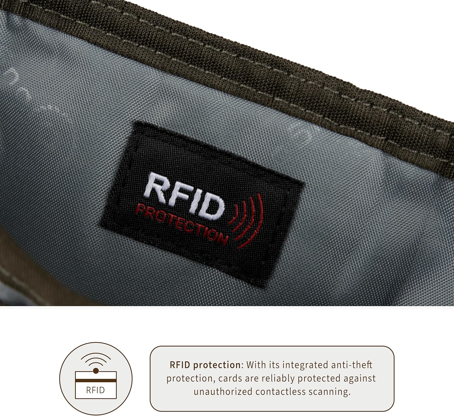 Thumbnail 5 de bugatti Portafoglio unisex trifold con chiusura a strappo e protezione RFID, Oliv