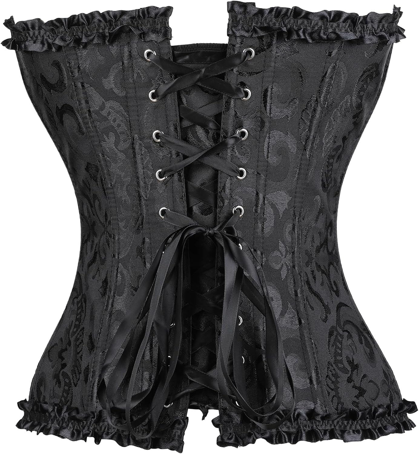 Detalle de JoyPeak overbust corset top 809, Lace-Up Bustier with Steel Boning