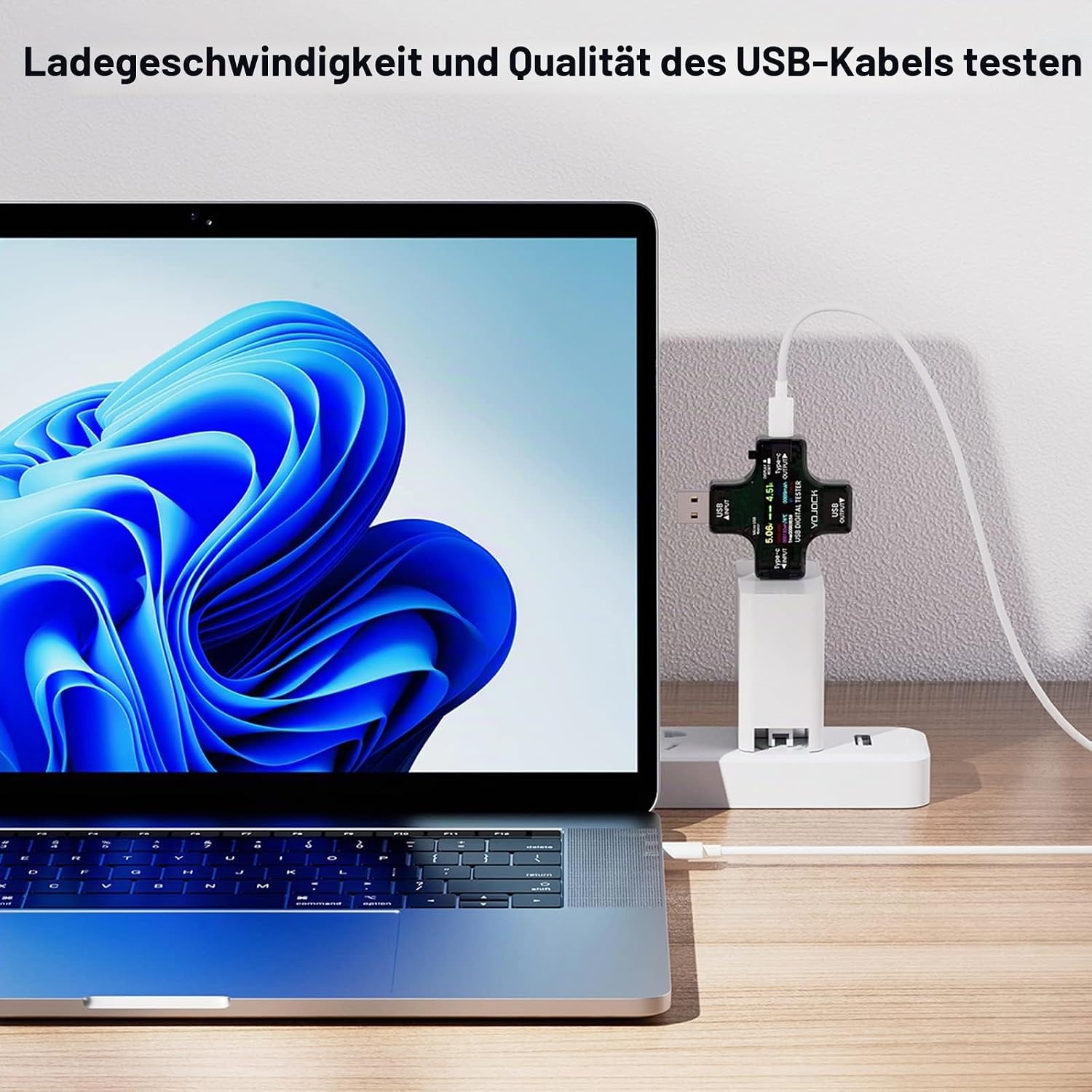 Detalle 2 de USB Tester Messgerät 2-in-1 USB C Strommessgerät 0-8A