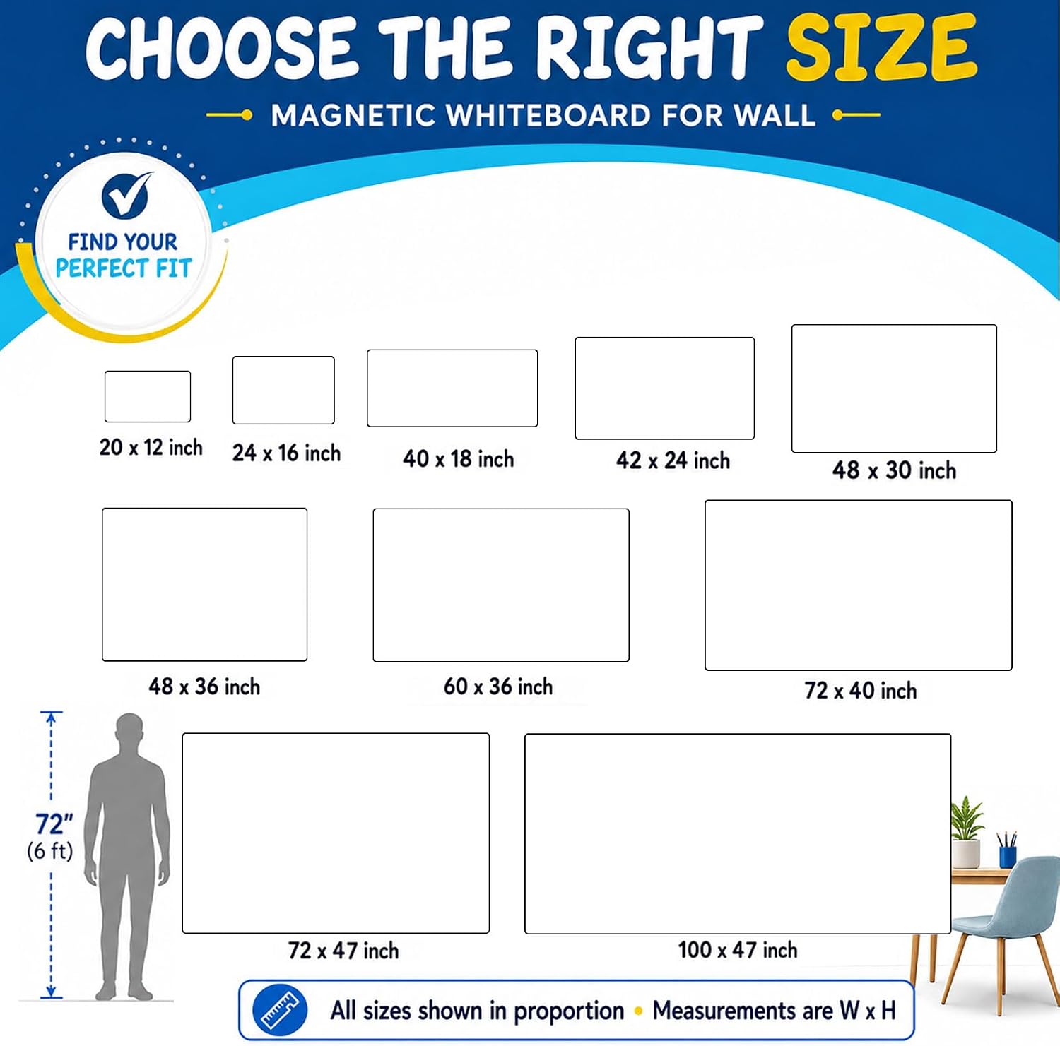 Thumbnail 6 de YOUNGJQ Whiteboard-3918 Self-Adhesive Dry-Erase Sticker, Magnetic-Receptive PET