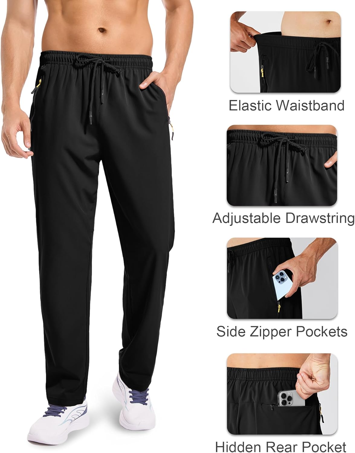 Thumbnail 4 de Zoofly Men's Sweatpants: Breathable, Quick-Dry, Water-Resistant Jogger Pants