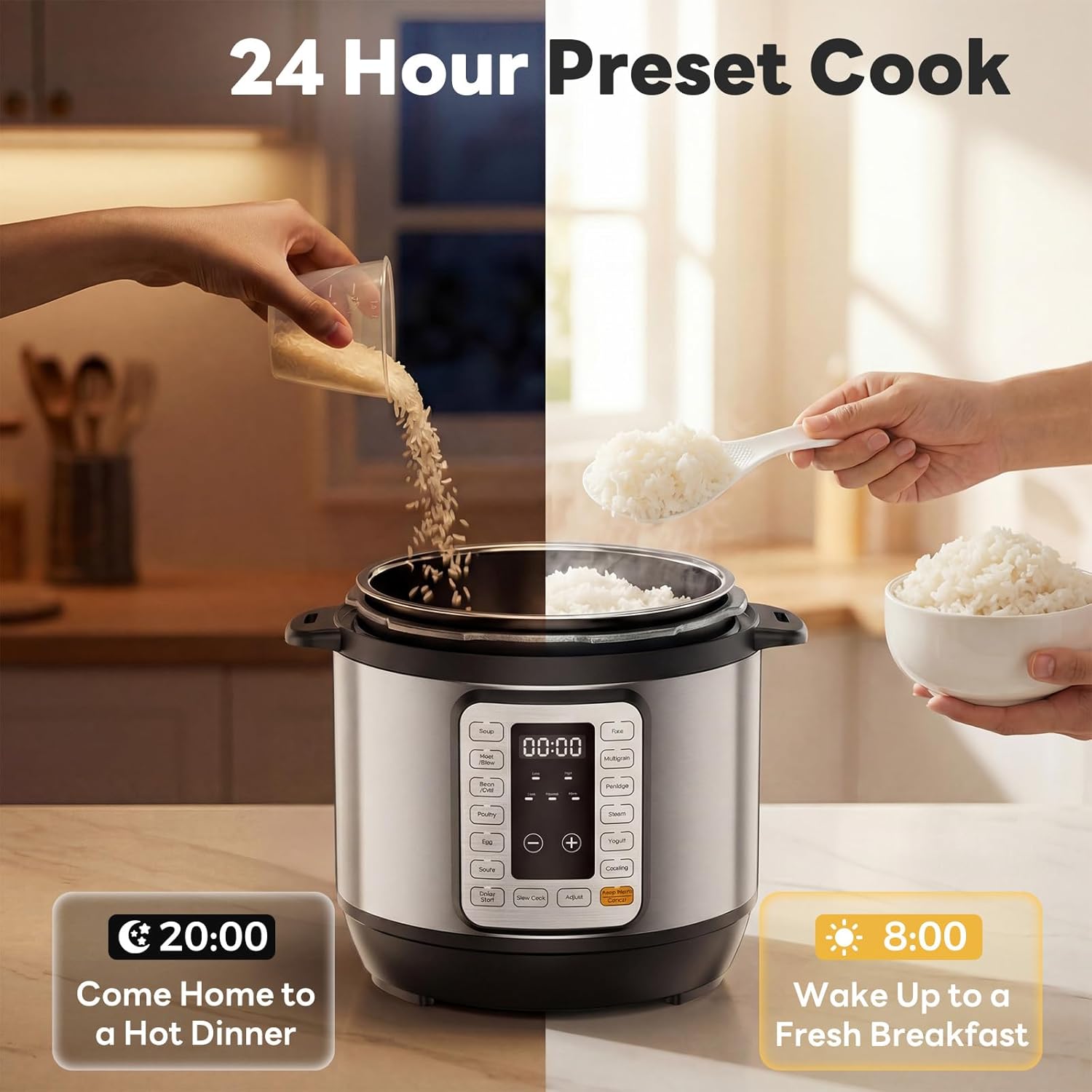 Thumbnail 5 de DUMOS Electric Pressure Cooker 8QT