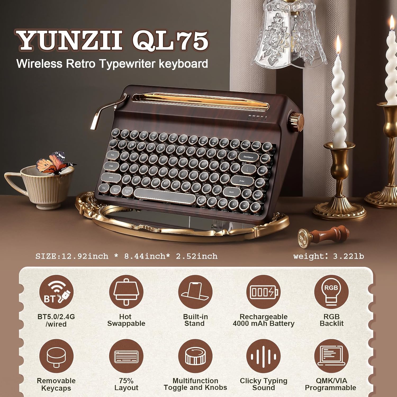 Thumbnail 1 de YUNZII QL75 Mechanical Hot-Swap Keyboard, 75% ⌨️