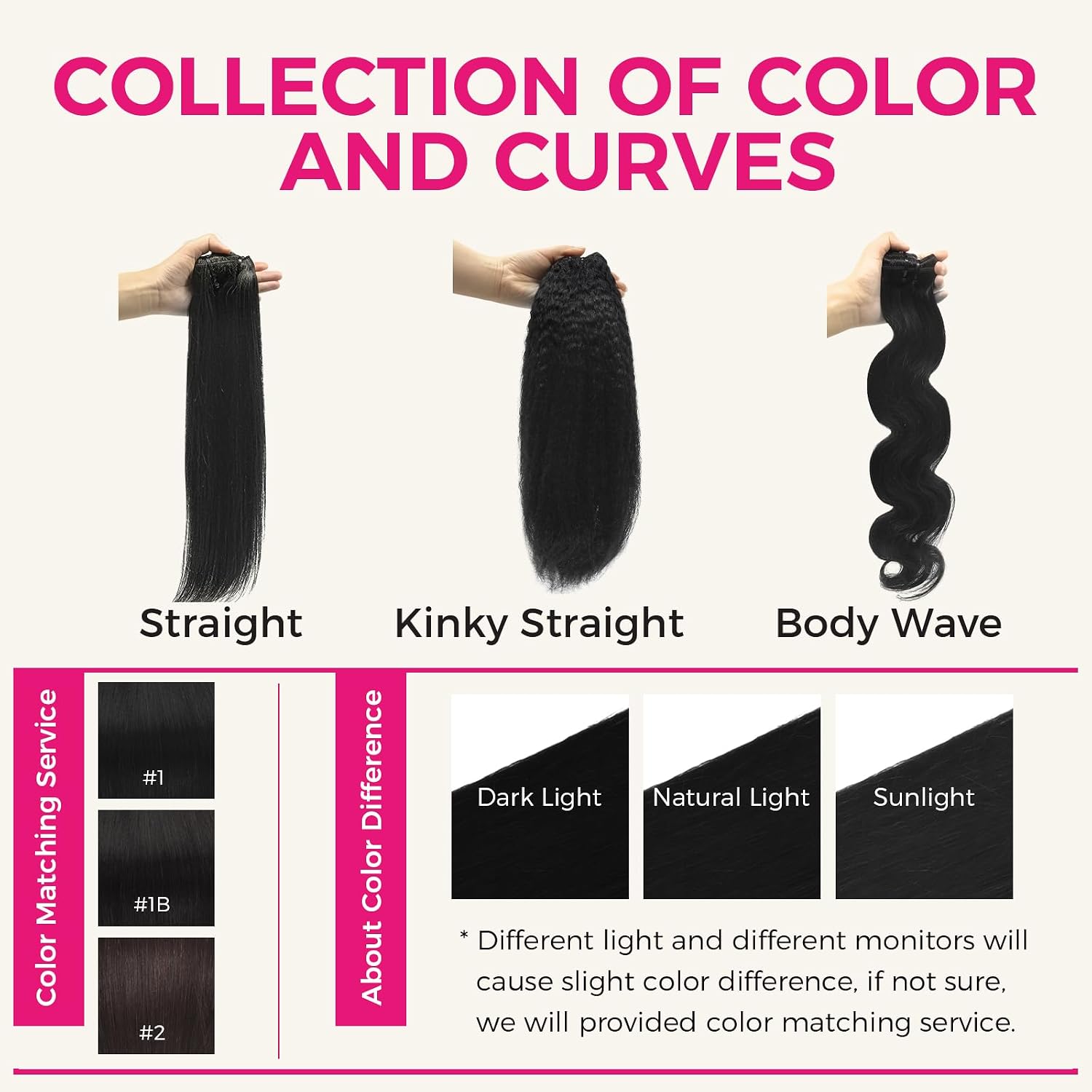 Detalle de Lashey 12-Inch Clip-In Human Hair Extensions, 7-Piece, 120g, Jet Black