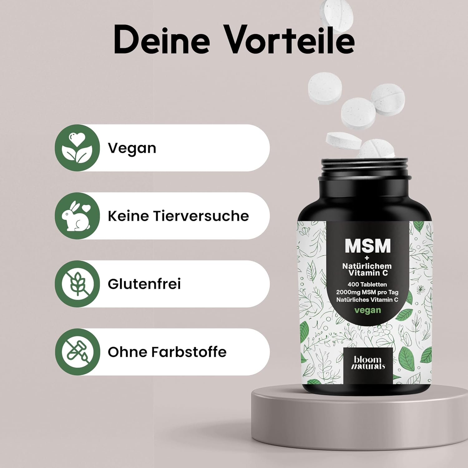 Thumbnail 3 de MSM Tabletten Hochdosiert 2000 mg vegan