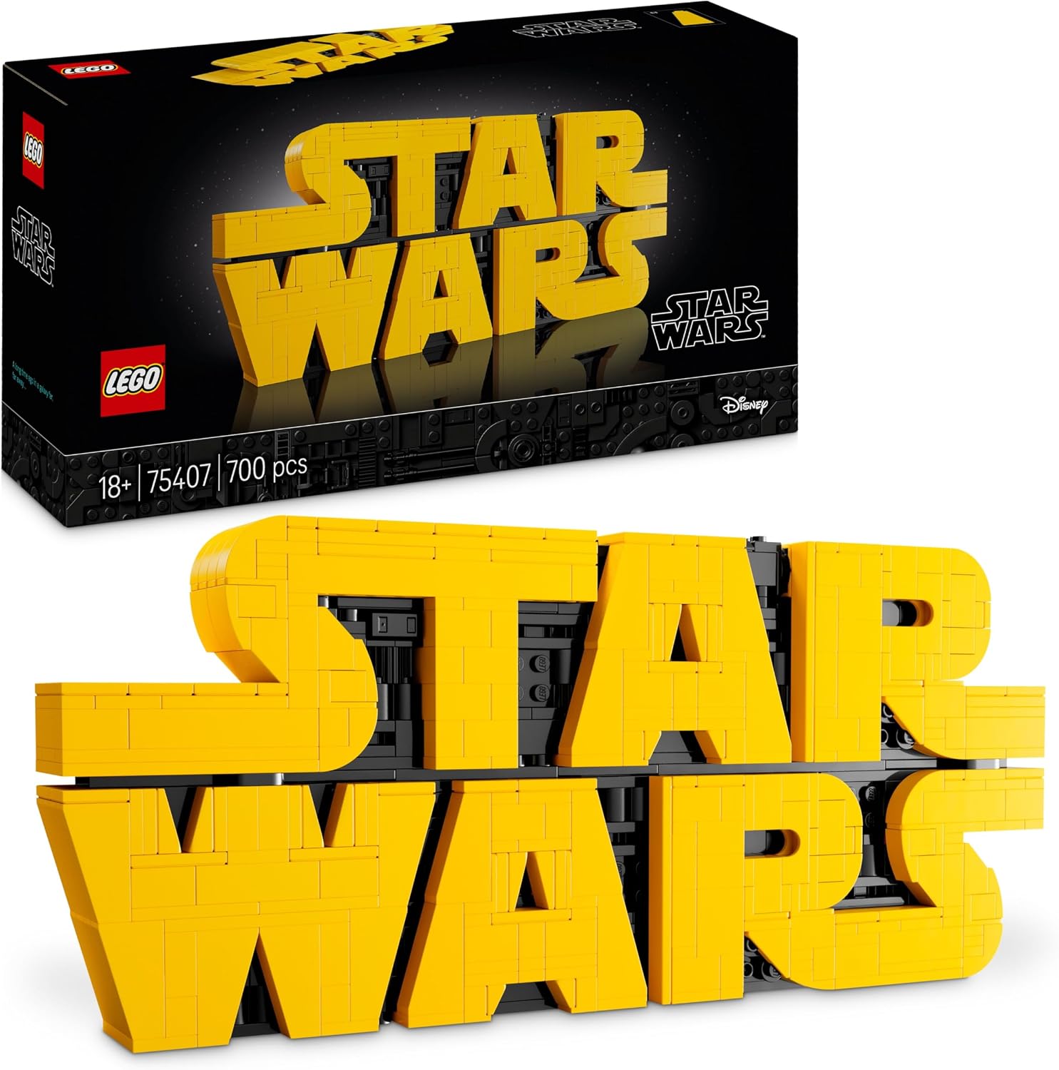 Detalle de LEGO Star Wars 75407 Logo aus Steinen – Ausstellungsstück für Erwachsene