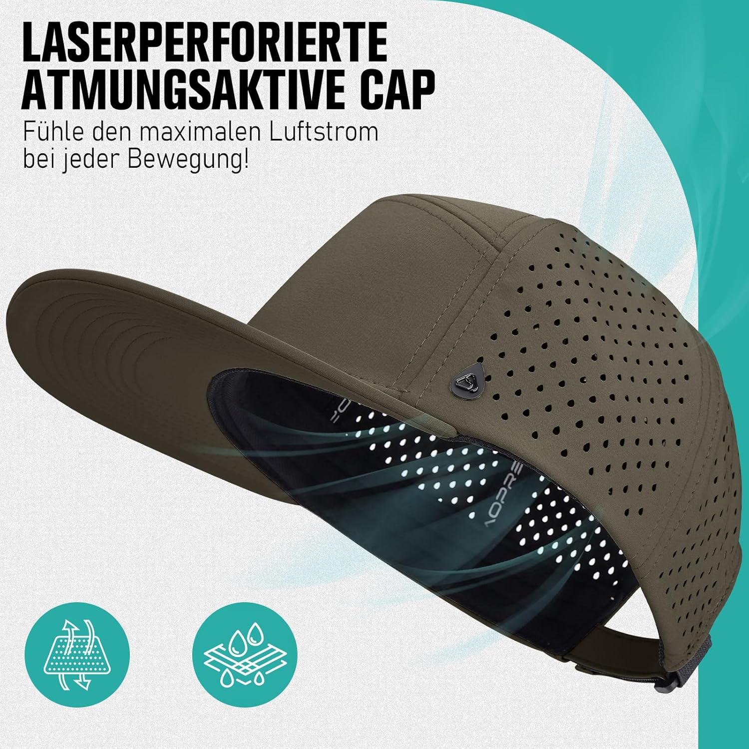 Thumbnail 1 de AOPREL Baseball Cap Herren mit Flacher Krempe – Wasserabweisend, atmungsaktiv und verstellbar