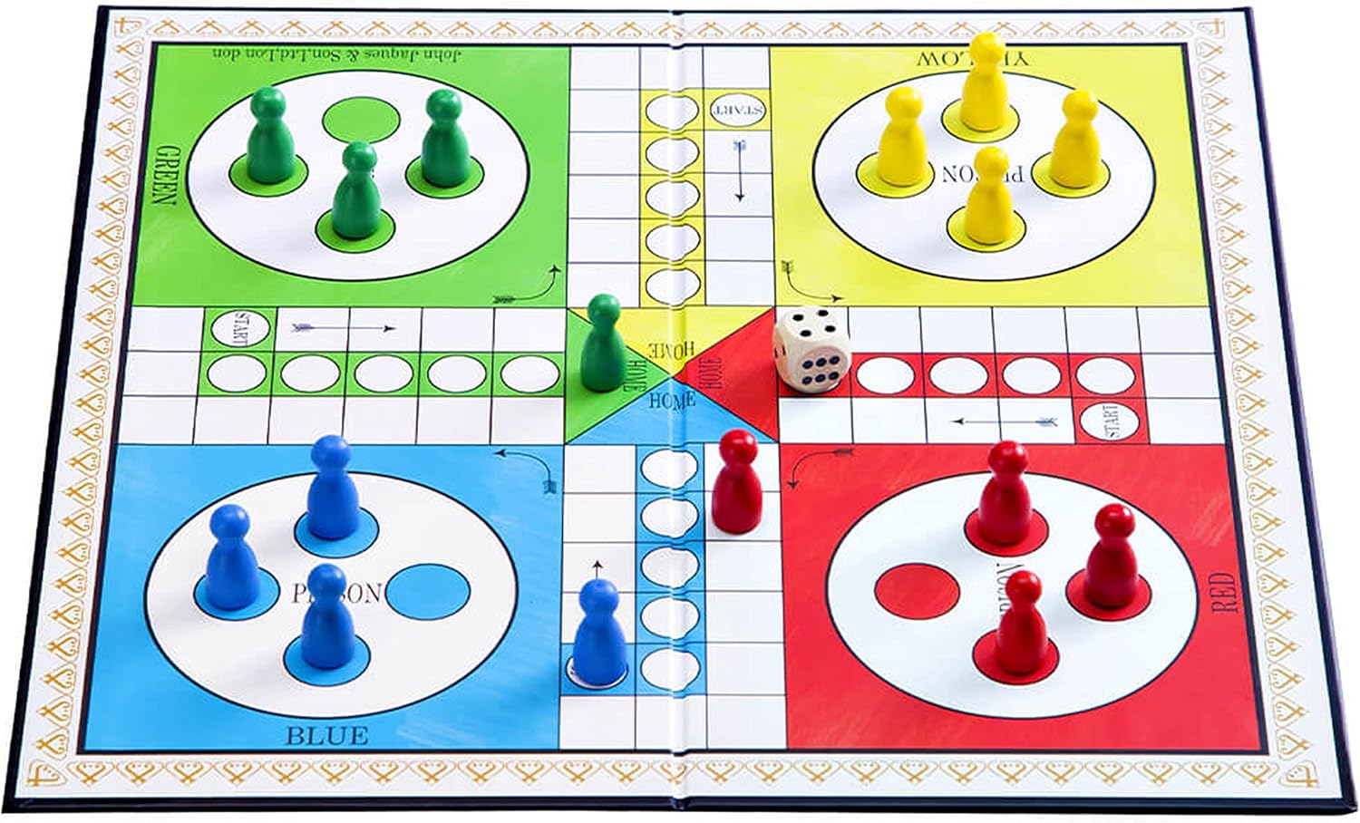 Detalle 2 de Jaques of London Ludo Game Board 🎲