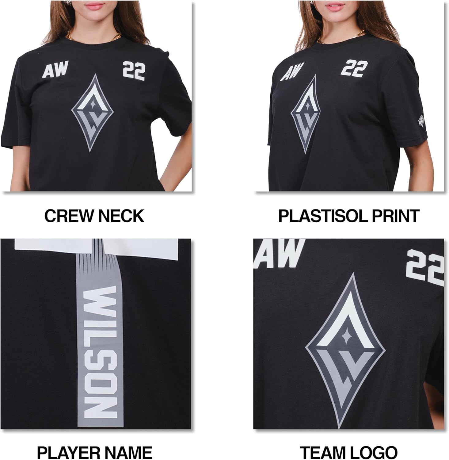 Thumbnail 4 de Ultra Game WNBA Unisex Super Soft Players T-Shirt (Officially Licensed)