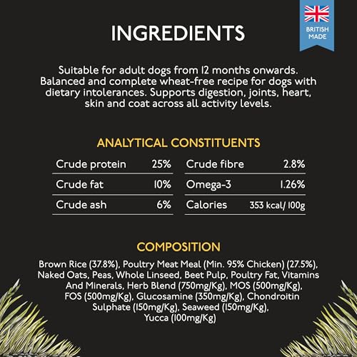 Detalle de Skinner’s Field & Trial Chicken & Rice – Complete Dry Adult Dog Food, Sensitive, Gentle Digestion, 15kg