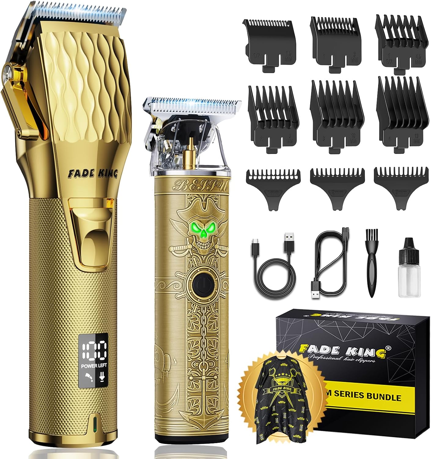 Detalle de FADEKING Professional Hair Clippers with LCD Display ⚙