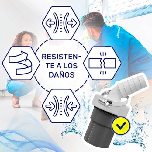 Detalle 2 de Adaptador Empalme Desagüe Lavadora y Lavavajillas MONTERAL (Ø40 mm salida, Ø18-23 mm entrada)