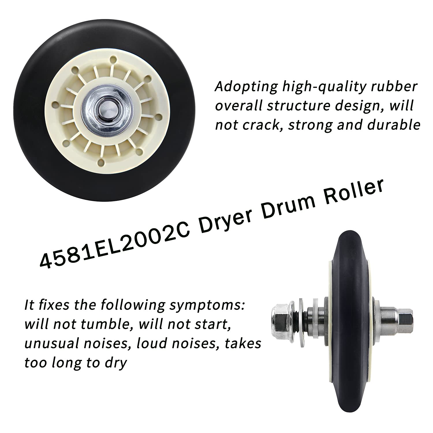 Detalle de Azdele Dryer Repair Kit for LG and Kenmore with Rollers, Belt and Idler Pulley