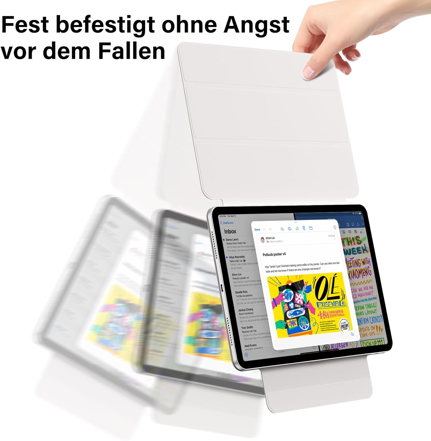 Thumbnail 5 de SZPSGC Magnetische Hülle für iPad (A16) 11/10. Generation – Magnetisch, Zwei-Wege-Ständer und Auto-Ruhen/Wecken
