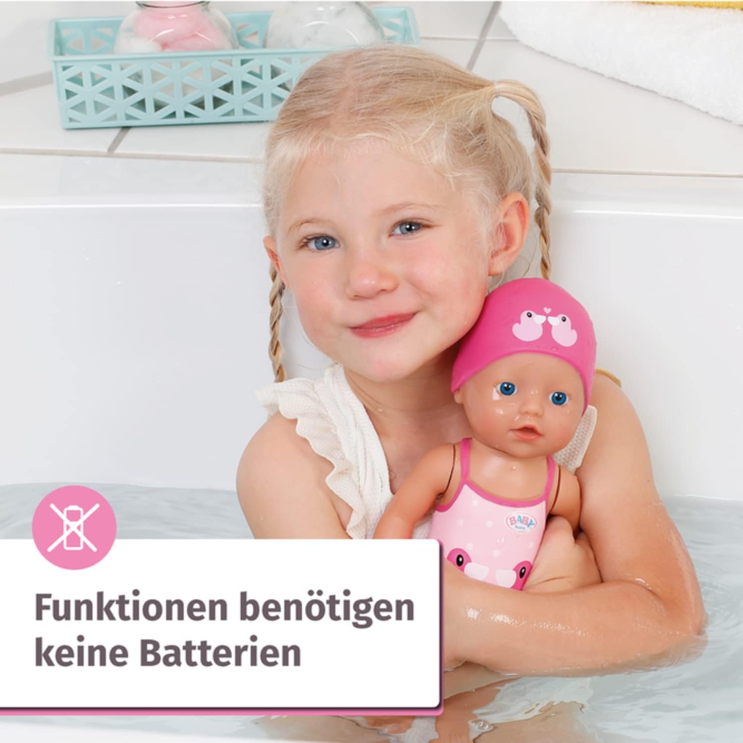 Detalle de BABY born Lizzie nageur 30 cm — poupée de bain à remonter, étanche et sans piles (référence 835302)