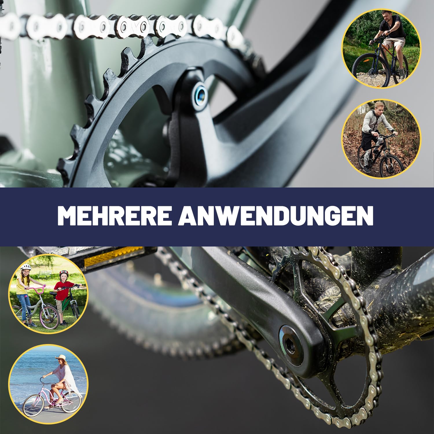 Thumbnail 6 de Wicbb 9-fach Fahrradkette 116 Glieder mit Kettenschloss – 9S MTB/Rennrad