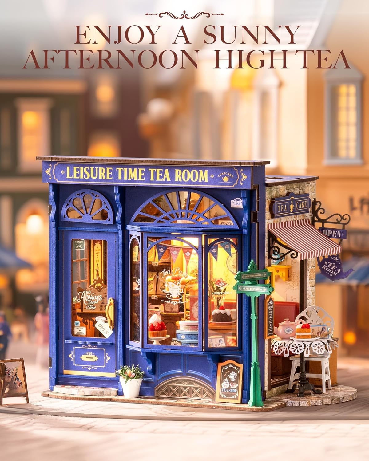 Thumbnail 5 de ROBOTIME Maquette Maison Miniature à construire Salon de Thé « Leisure Time Tea Room » avec LED