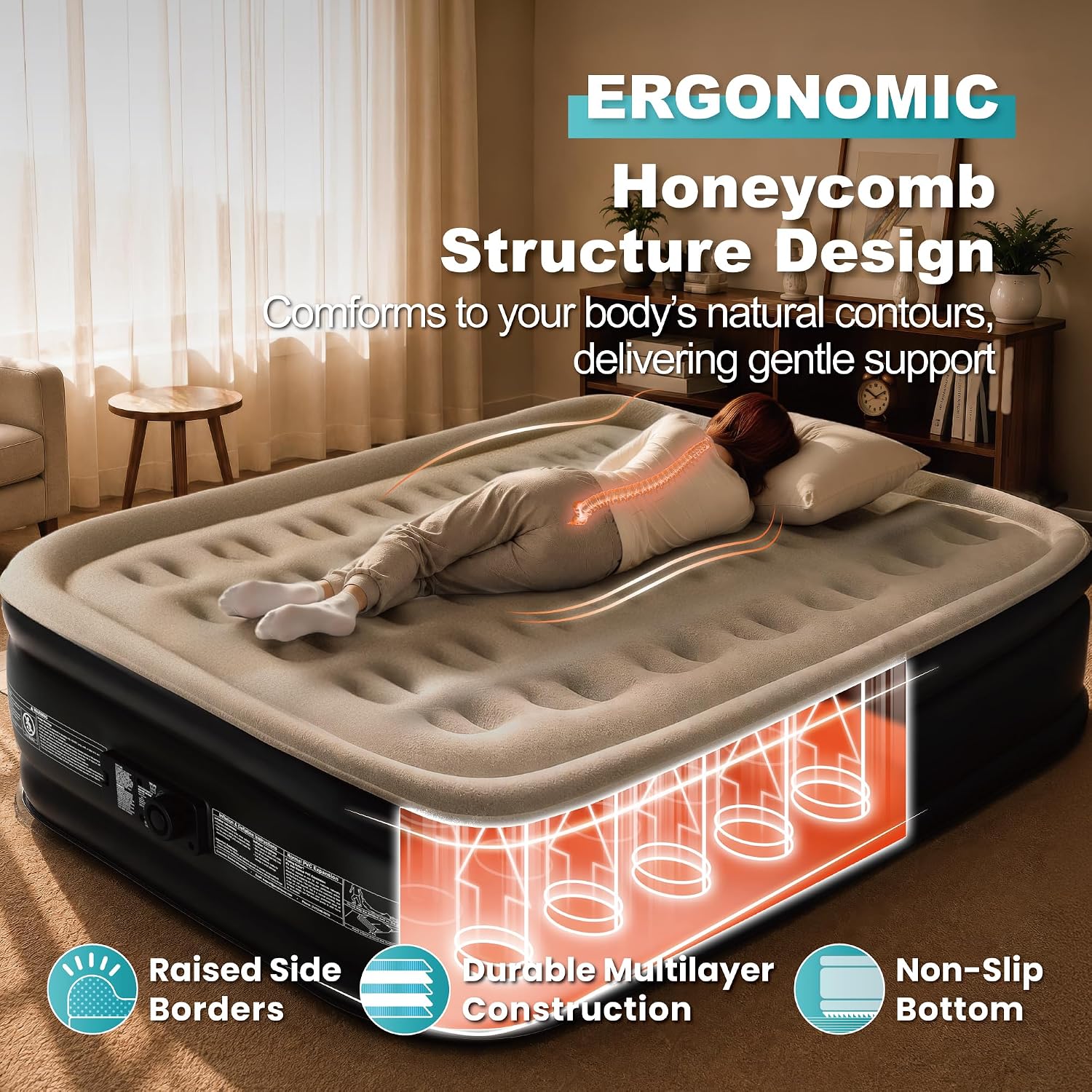 Detalle de Dr. air Queen Air Mattress 18-Inch
