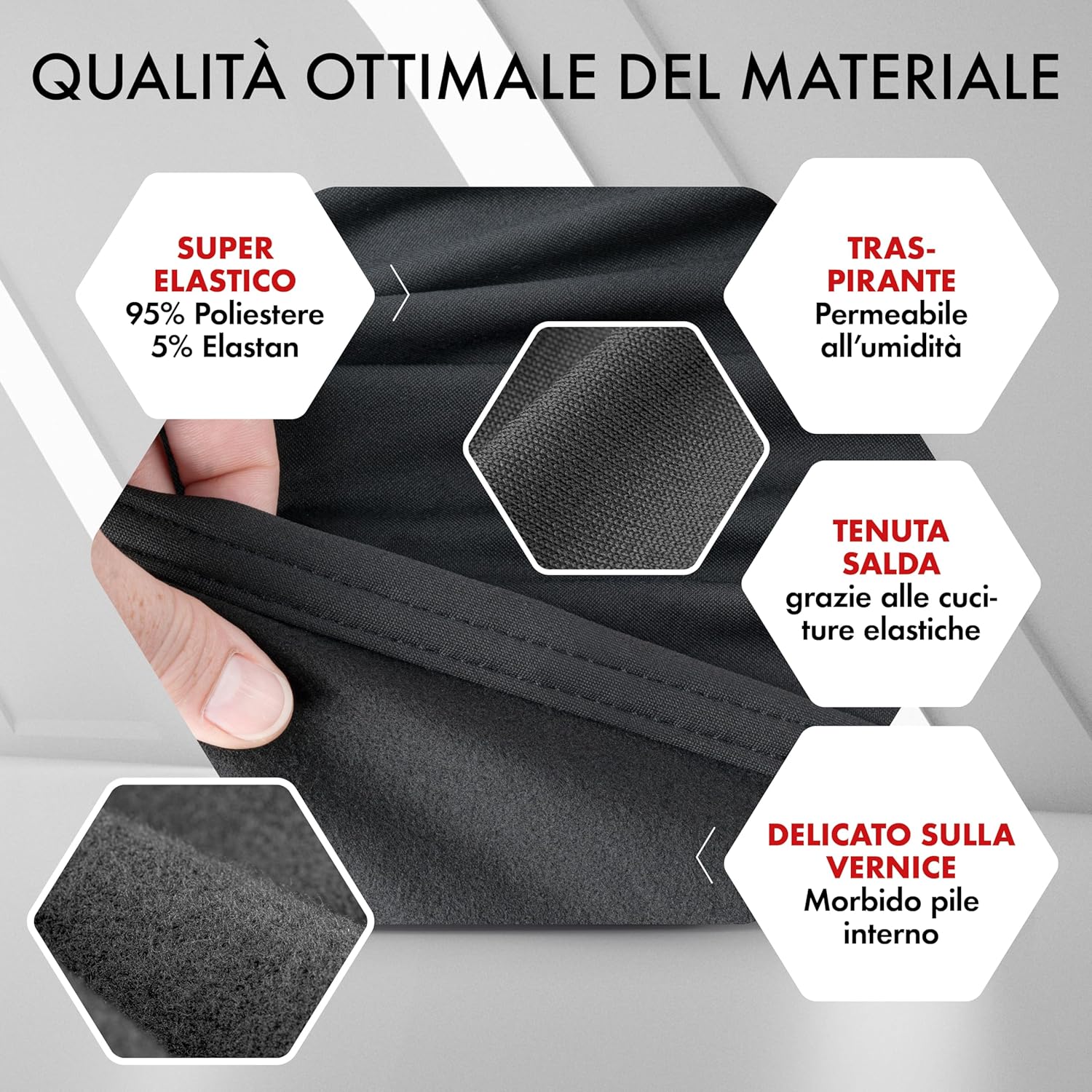Thumbnail 3 de WALSER Premium Telo Copriauto da Interno Stretch Plus Elasticizzato e Antipolvere per SUV/Van – Misura 7, Rosso
