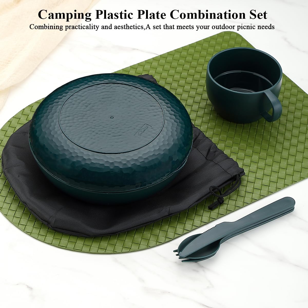 Detalle de Berglander Kit da campeggio Verde 🥣