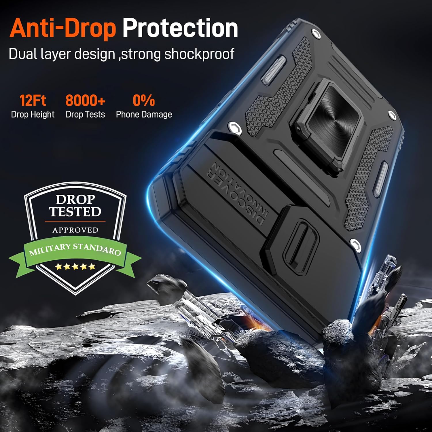 Thumbnail 2 de Jshru iPhone 15 Case with Screen Protector and Magnetic Kickstand