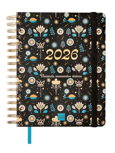 Detalle de Finocam Agenda Vitae 16 meses 2025–2026 negra 📒