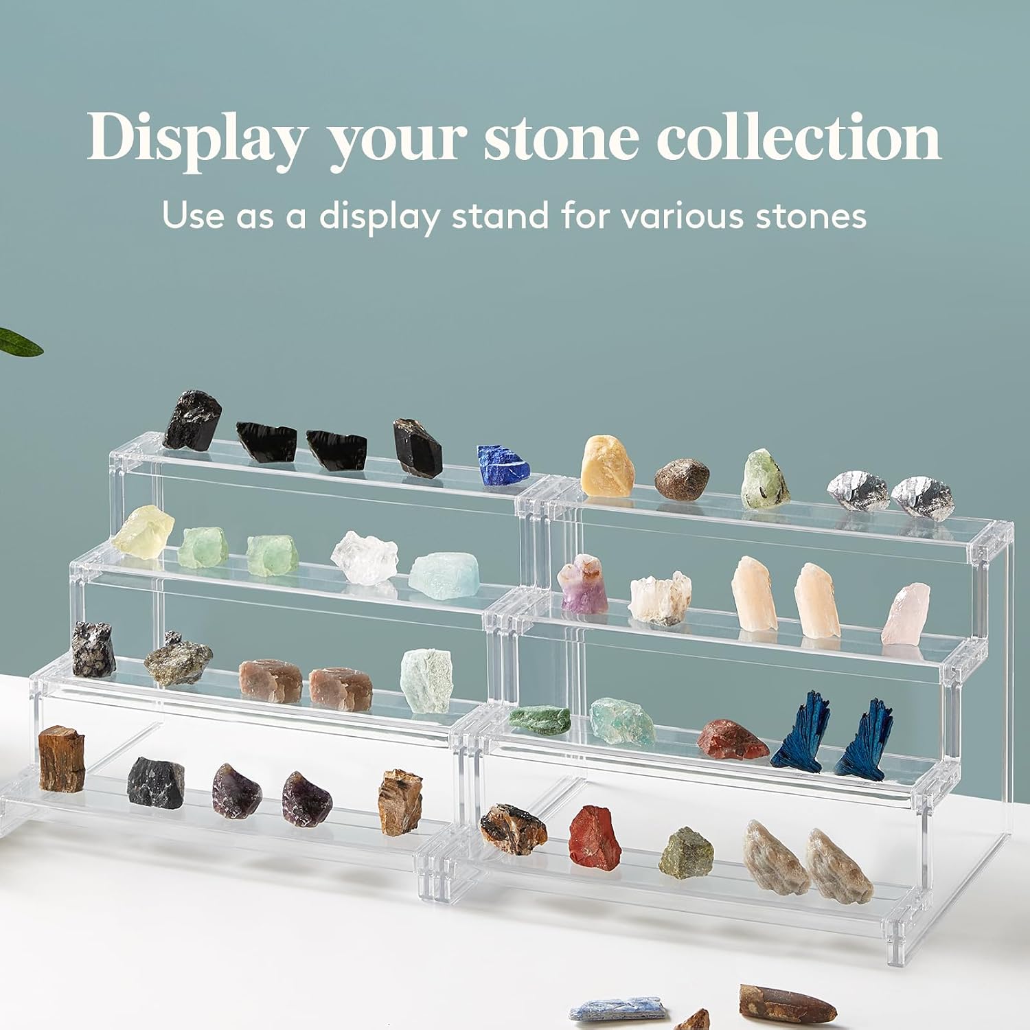 Detalle de Lifewit 22062 12-Inch Clear 4-Tier Display Riser Organizer