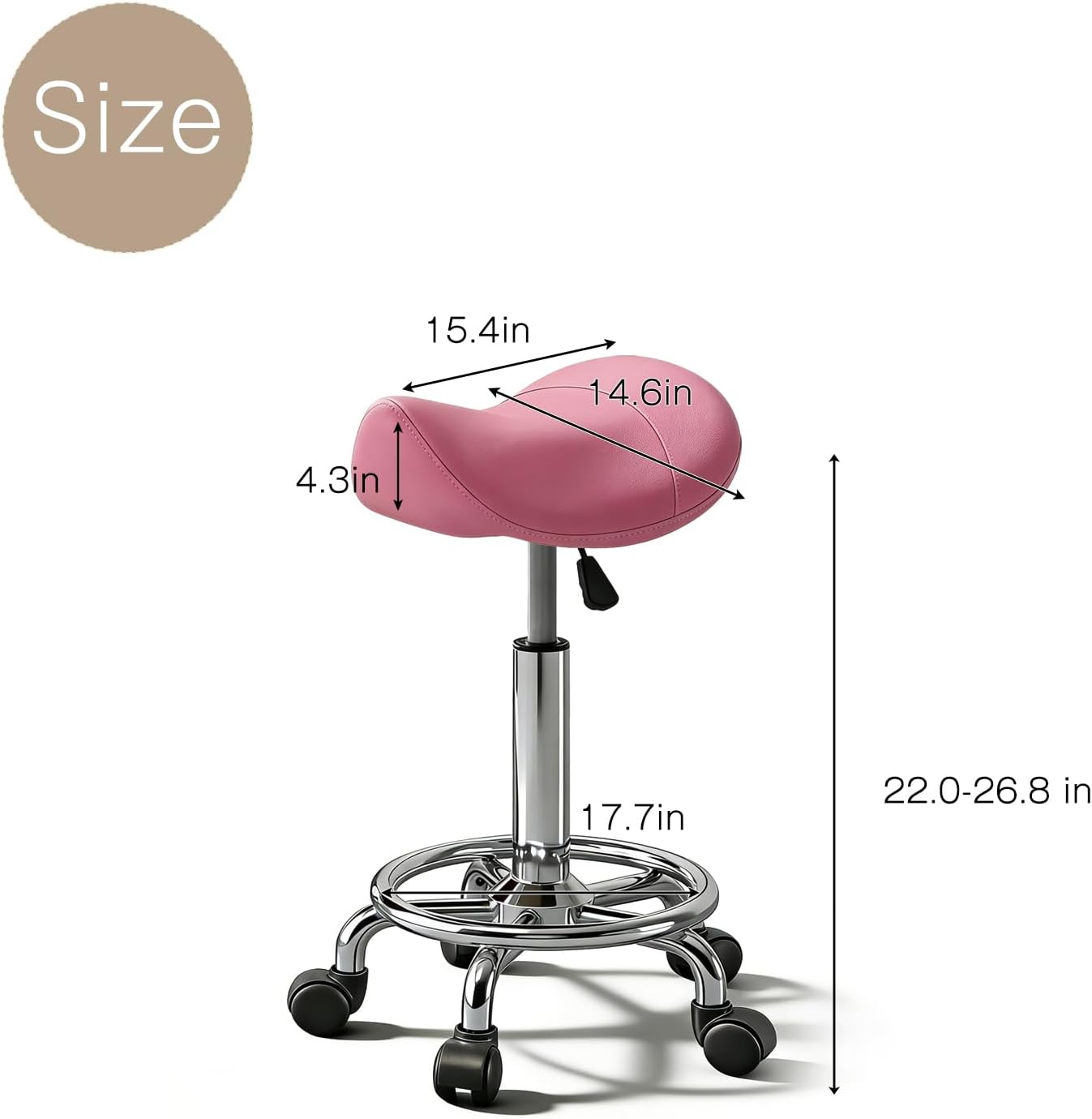 Detalle 2 de Timbertouch Saddle Stool, PU Leather