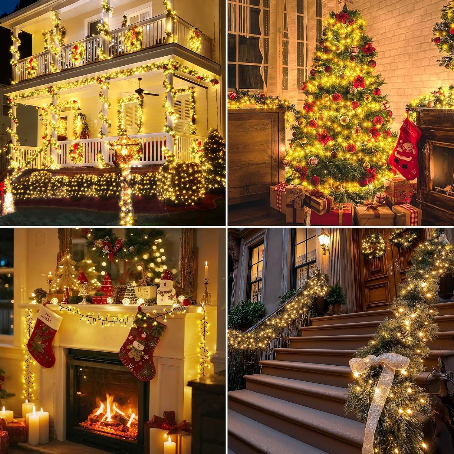Thumbnail 6 de Cosyglim QX-U-O-S-1000-1-A Cluster String Lights, 1,000 Warm White LEDs, 50 ft