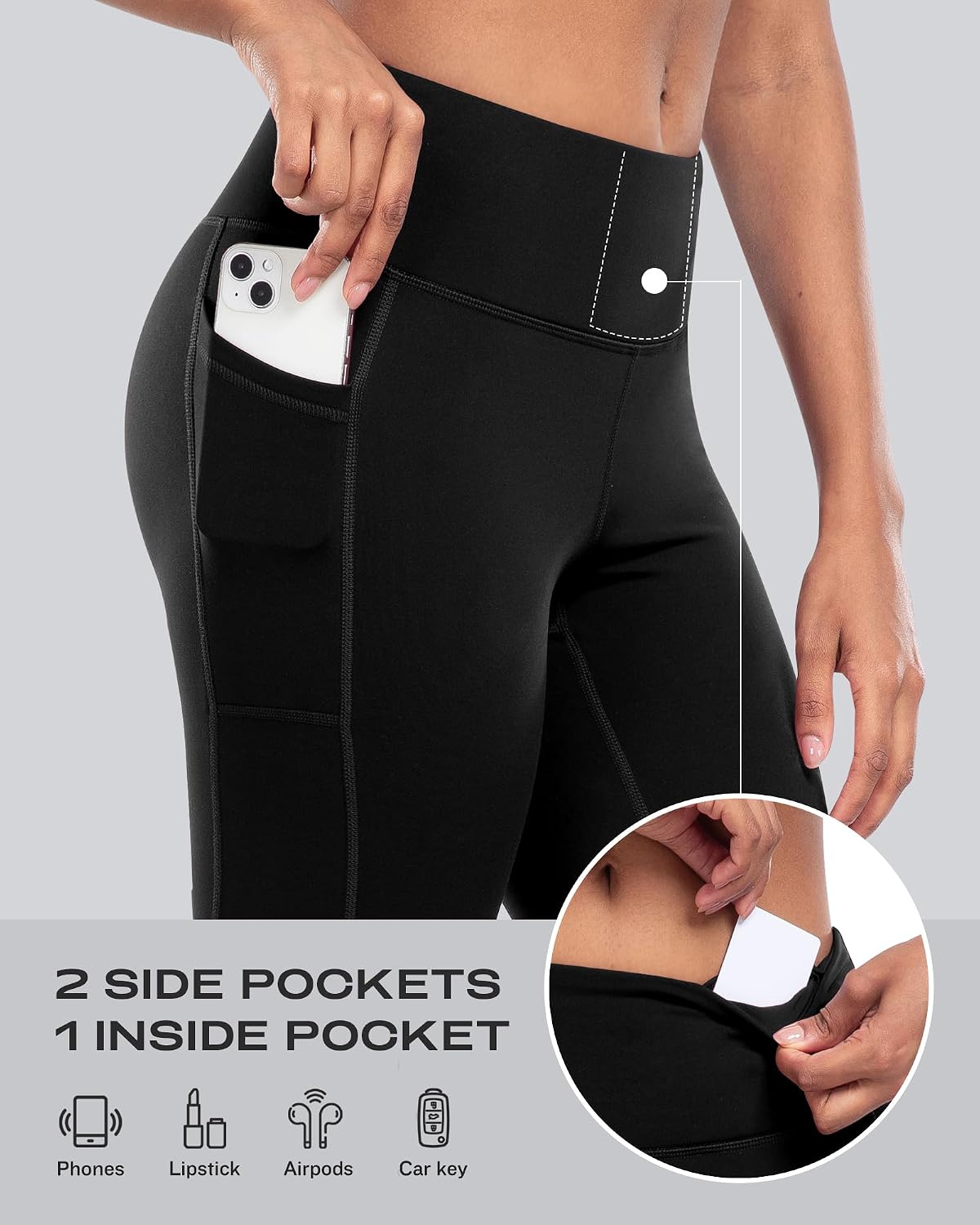 Thumbnail 4 de CHRLEISURE Fleece Lined High-Waisted Leggings with Pockets