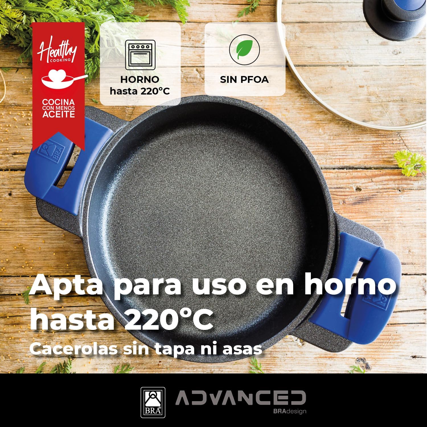 Thumbnail 2 de BRA Advanced Cacerola Baja 32 cm 🍳, Antiadherente y Resistente