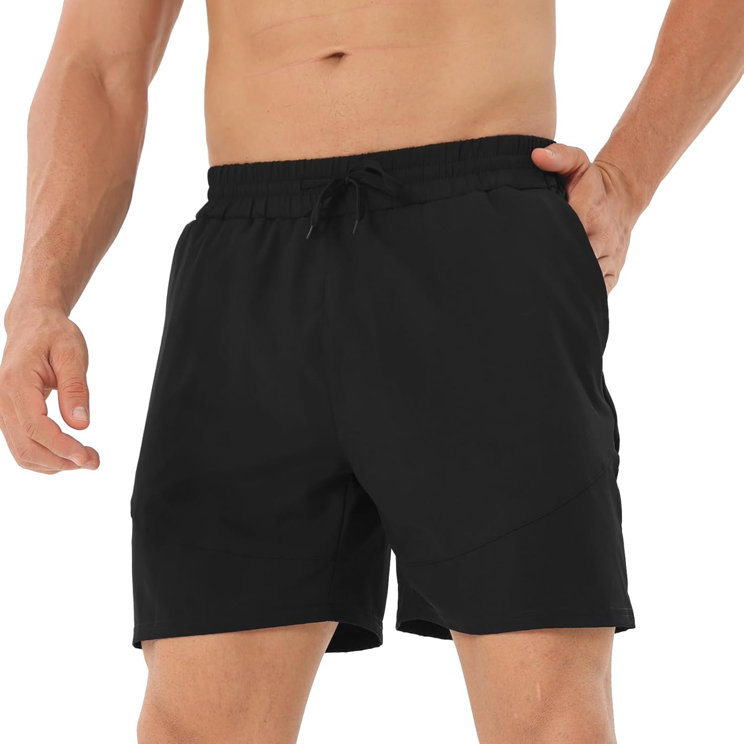 Thumbnail 2 de HOPLYNN Men's 2 Pack Lightweight Running Shorts with Zipped Pockets