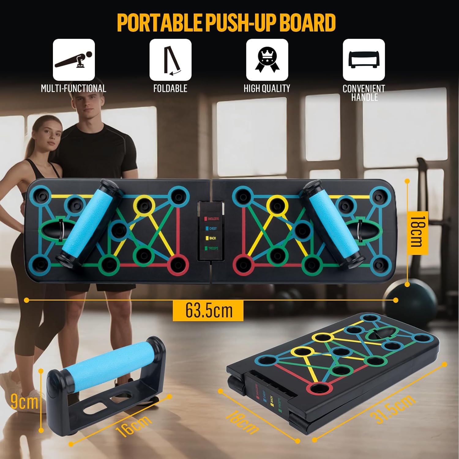 Detalle 2 de Foldable Push Up Board 17‑in‑1 Multi-function Home Workout Equipment
