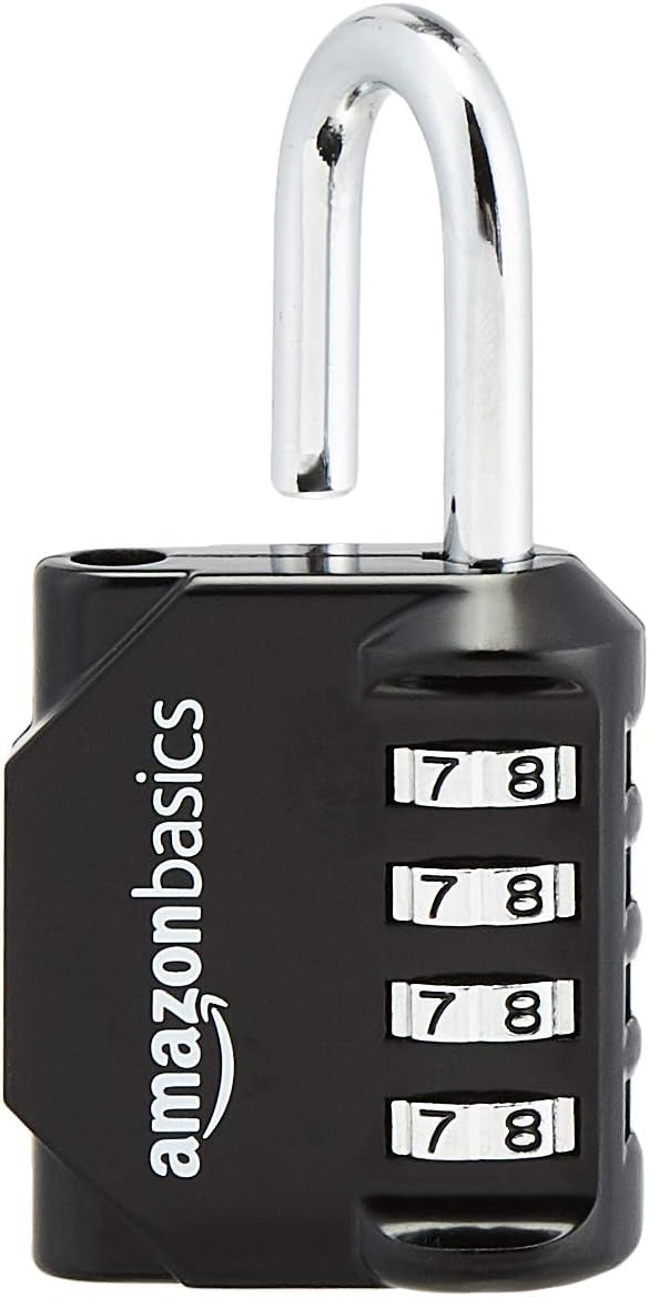 Thumbnail 3 de Serrure à combinaison AB-PL111 Amazon Basics – Lot de 2, noir et argent