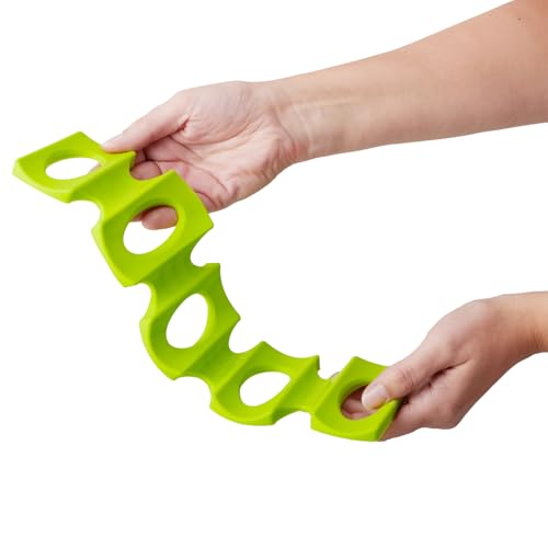 Detalle de COM-FOUR Portabotellas 3x: Estante plegable de silicona para refrigerador y eventos