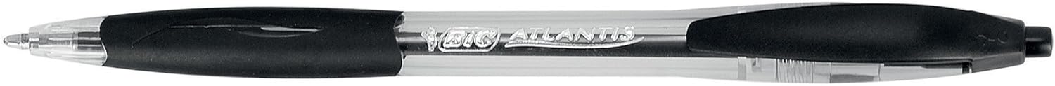 Thumbnail 5 de BIC Atlantis Classic Stylos-Bille Rétractables 1,0 mm – Noir, Boîte de 12