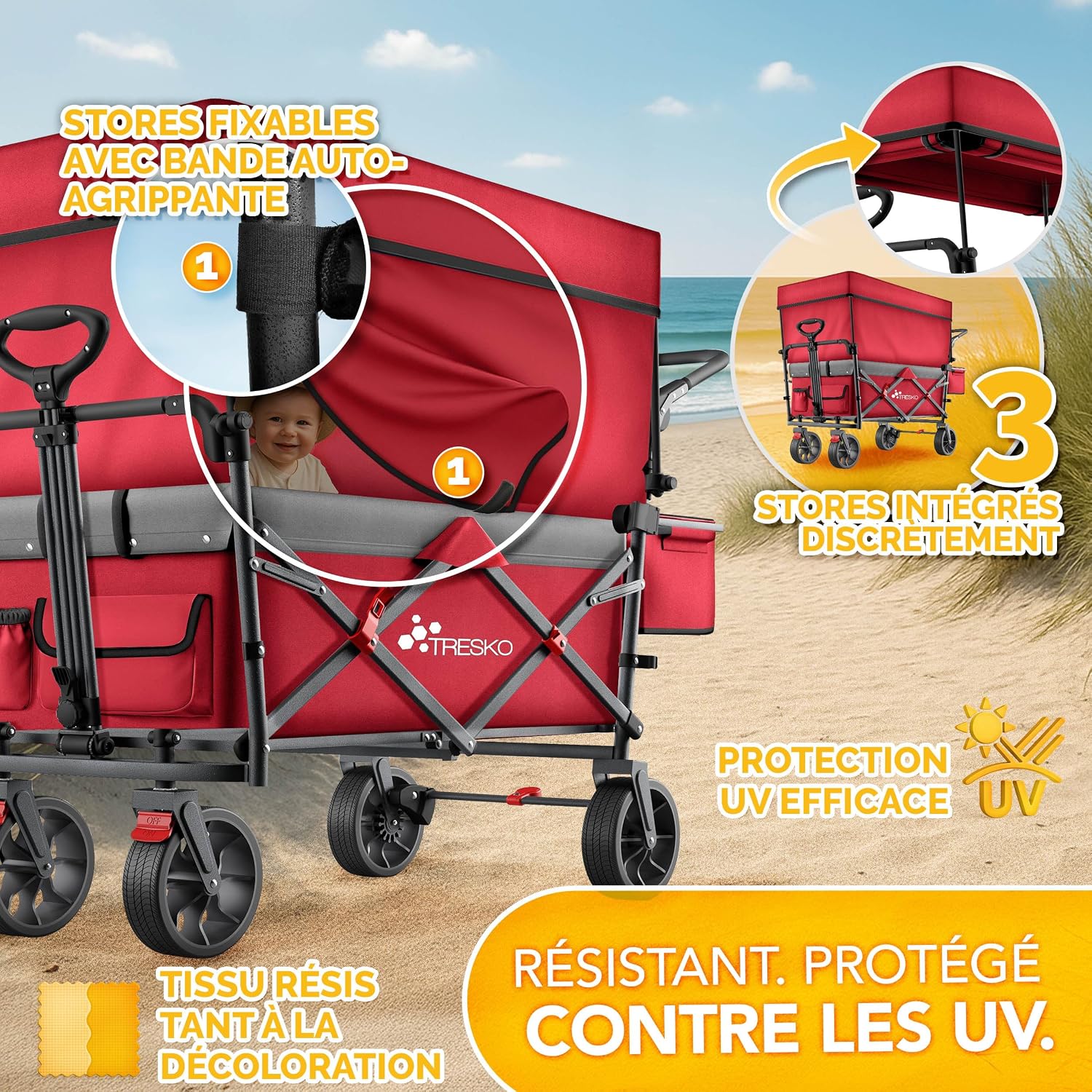 Detalle 2 de TRESKO Chariot pliable 150 kg 🚚