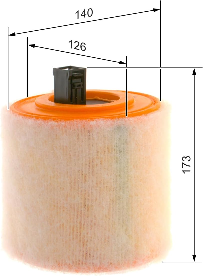 Detalle 2 de Bosch S0436 Luftfilter – Zuverlässige Luftreinigung für Autos