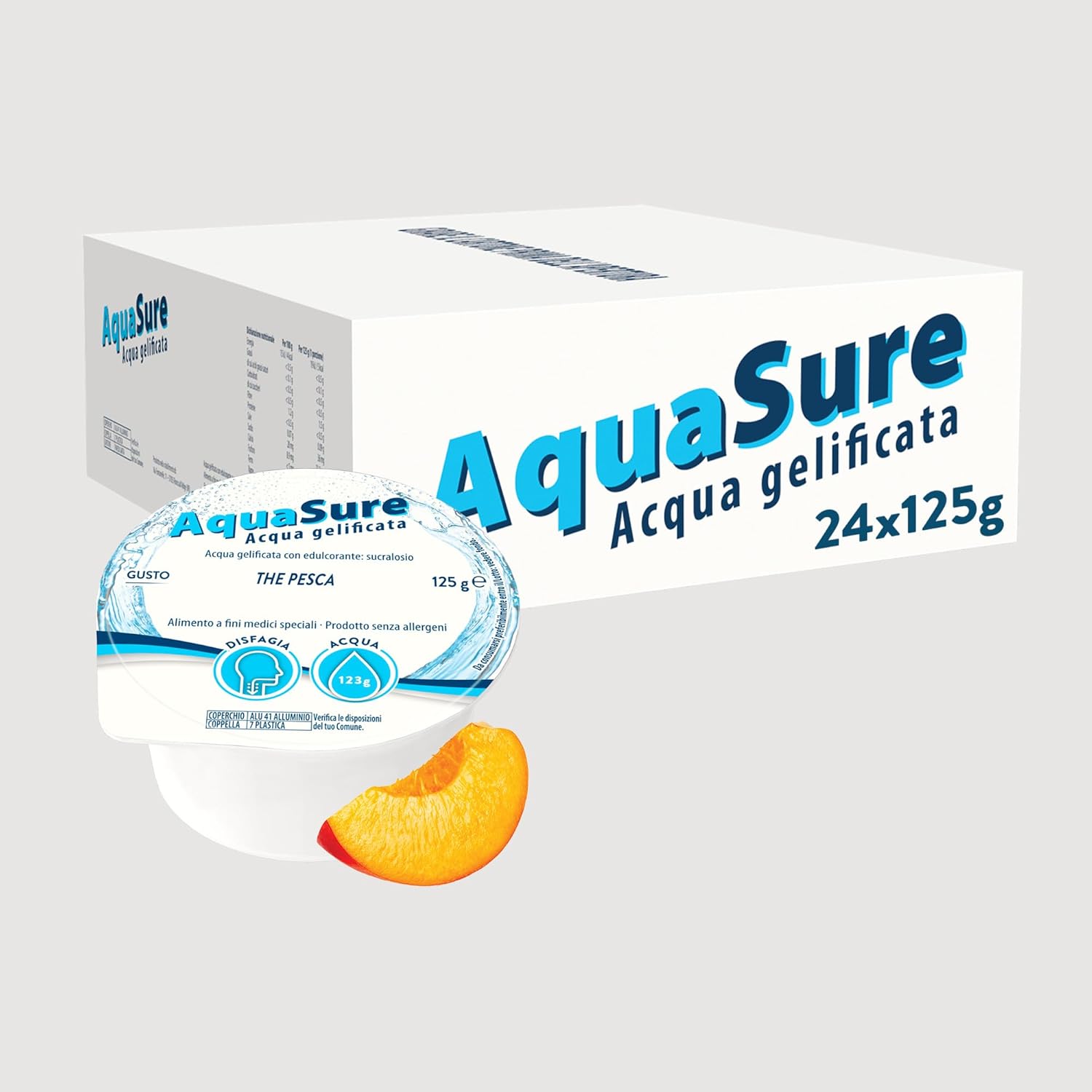 AquaSure 24 confezioni da 125 g di acqua gelificata 🍹