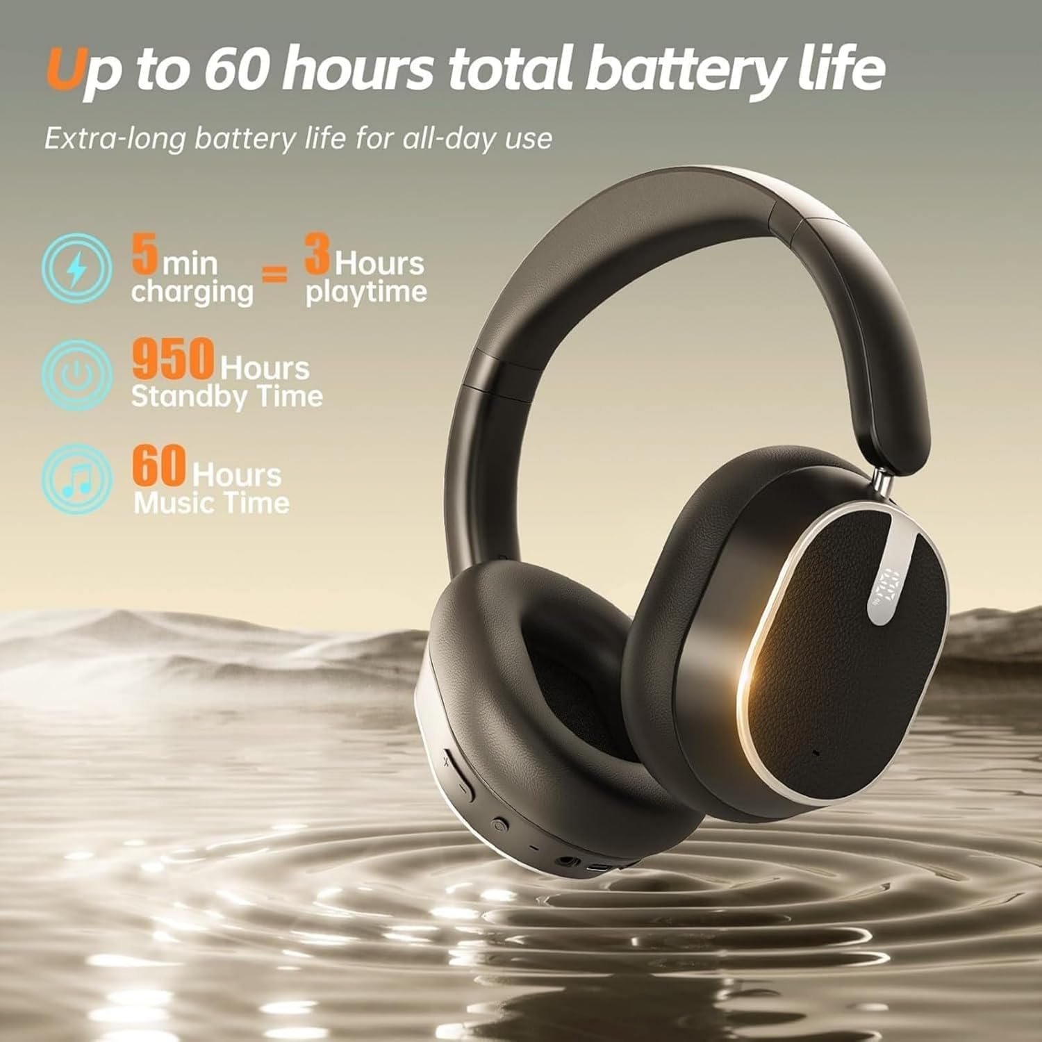 Detalle 2 de MMWOWARTS Hybrid ANC Bluetooth Headphones review