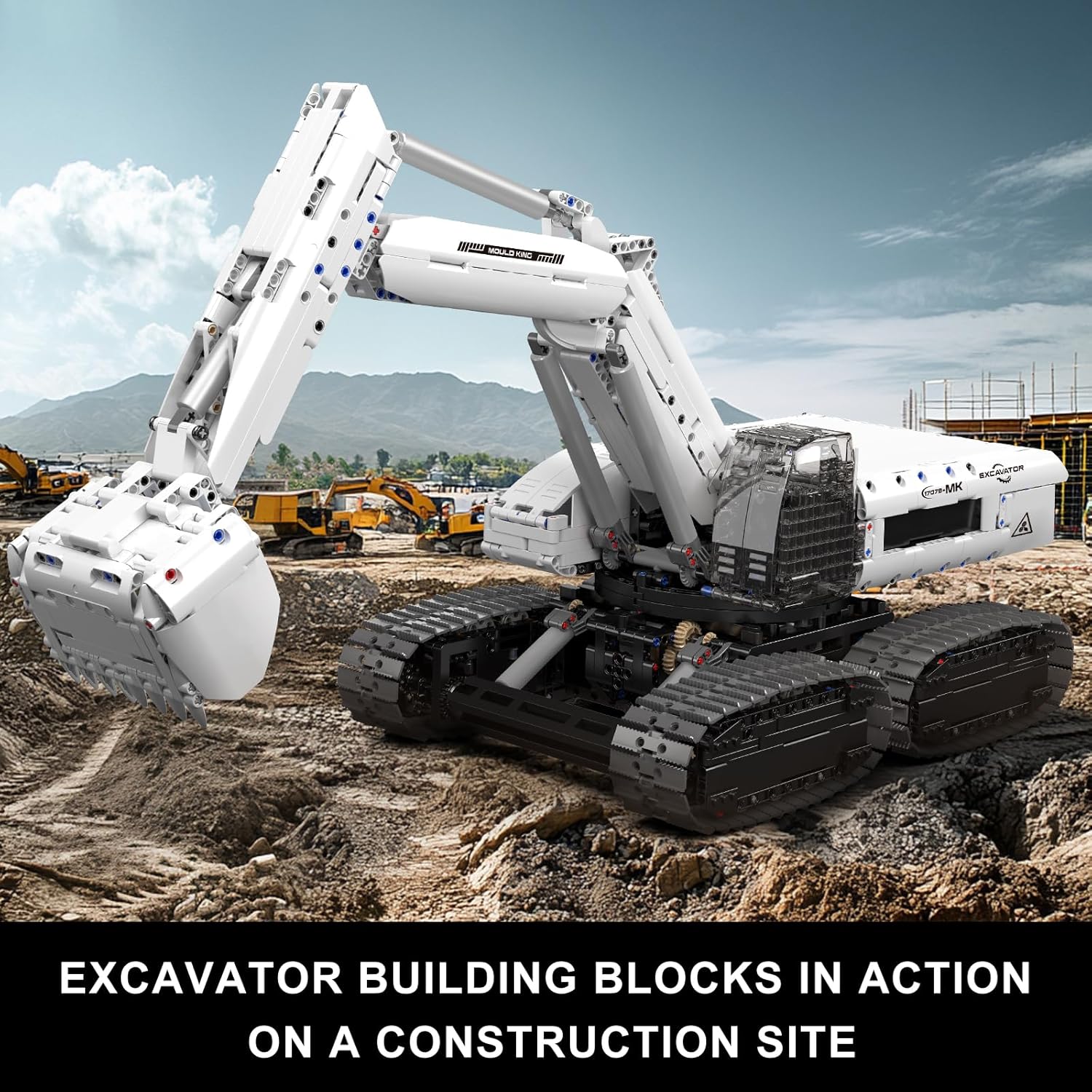 Detalle de Mould King 17079 Technik Excavator: App-Enabled Remote-Controlled 3195-Piece Construction Kit