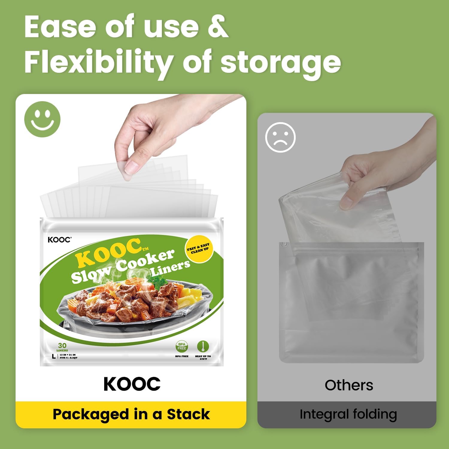 Detalle de KOOC Slow Cooker Liners, 13" x 21